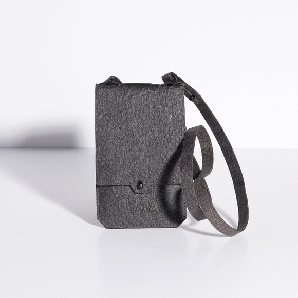 Zanj Cellphone Purse with Thin Tana Strap Black - Picture 2 of 5